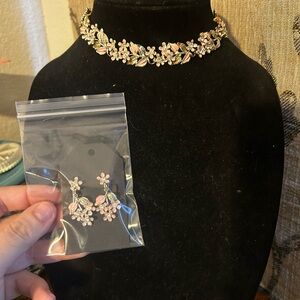 Vintage 1950-60’s Floral Choker and Earring Set
